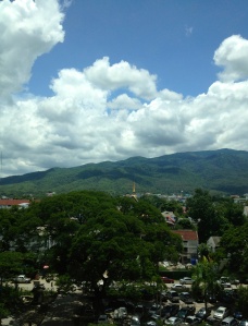 View of Mountain from Sriphat Medical Center in the City