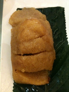 Zhongshan Specialty (蜜红豆枧水粽子) - Sweet Sticky Rice with Red Bean Filling - dipped with sugar to eat